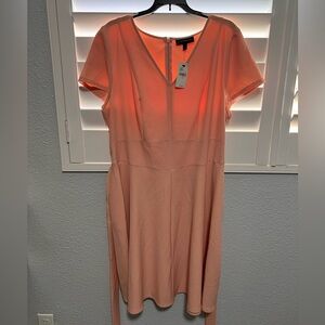 NWT Size 16 Peach Lane Bryant Dress w/Waist Tie